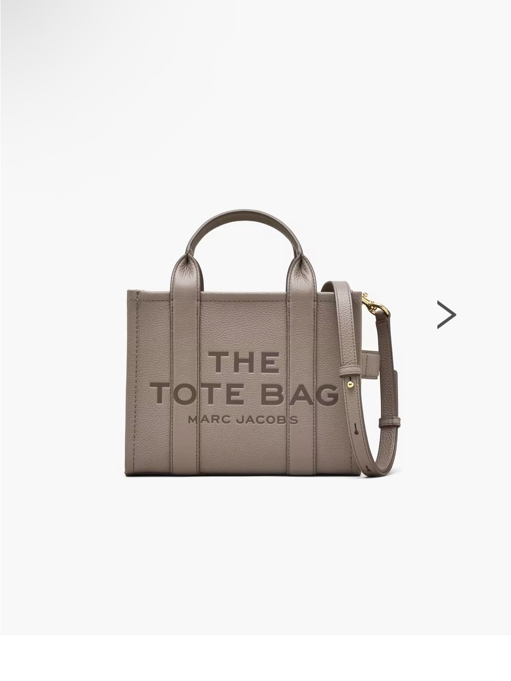 Marc Jacobs Small Leather Tote in Cement